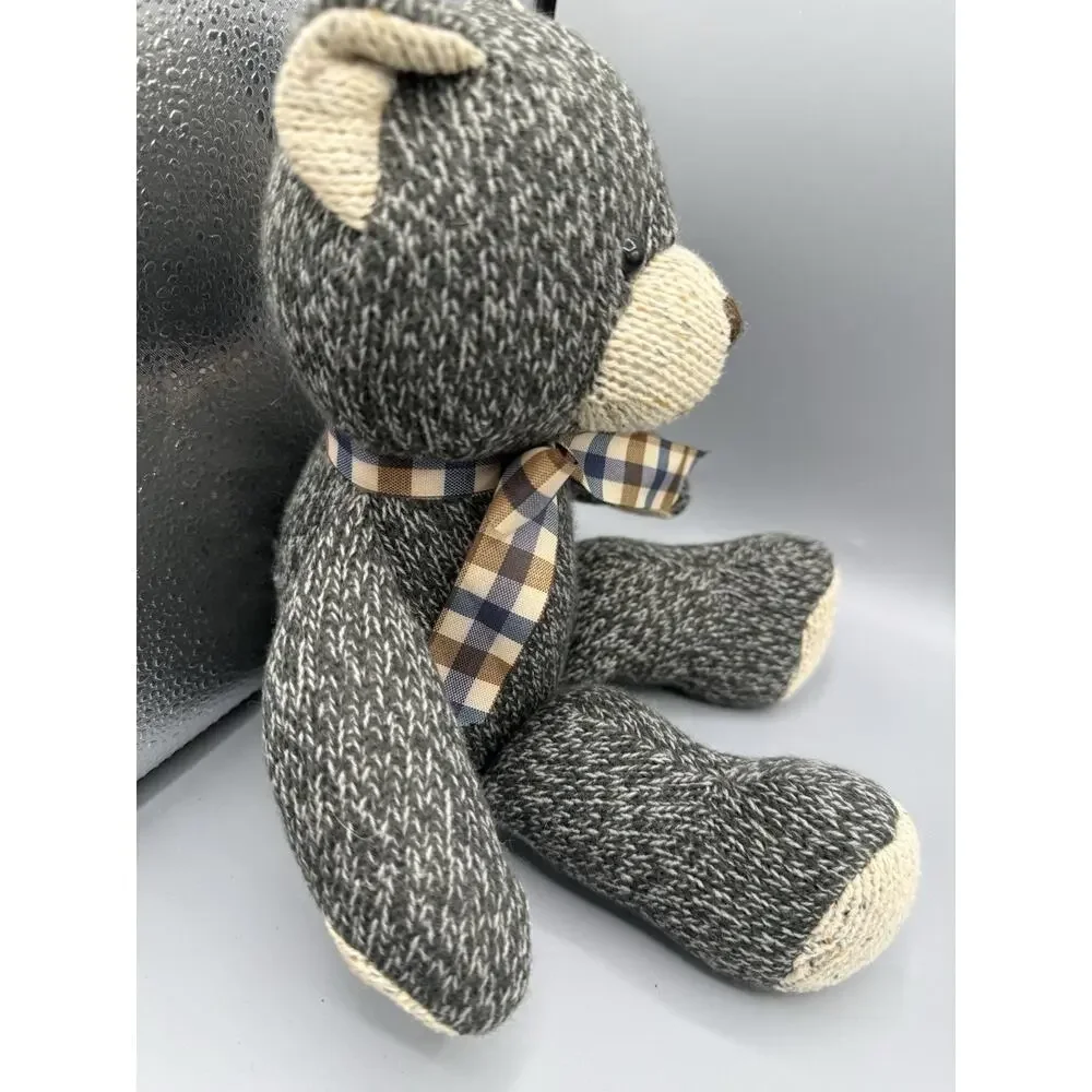 Russ Bears From The Past Gray Knit Plush Teddy Bear w/ Tag Stuffed Animal